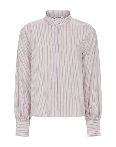 Soft Rebels - SRVeronica Volume Striped Shirt - Stripe Burnished Lilac 